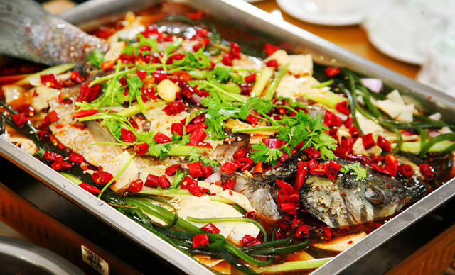 麻辣味烤活魚1