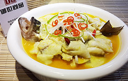 學(xué)員鼎湯鱸魚(yú)成品