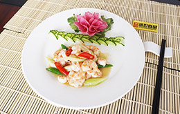 學(xué)員滑炒蝦仁作品