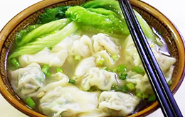 學(xué)員青菜鮮肉餛飩作品