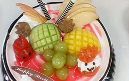 學(xué)員水果奶油蛋糕作品