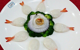 烹飪大賽作品—白玉蝦尾